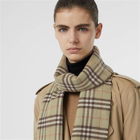 classic check cashmere scarf burberry|authentic burberry cashmere scarf.